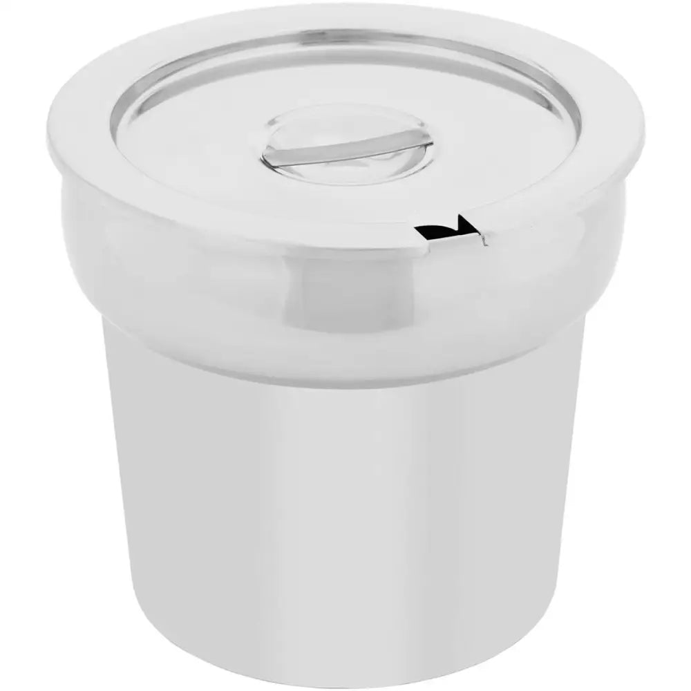 Elektrisk fondue- og sjokoladesmeltepotte, skrå frontvisning med lokk og utsparing til serveringsskje.