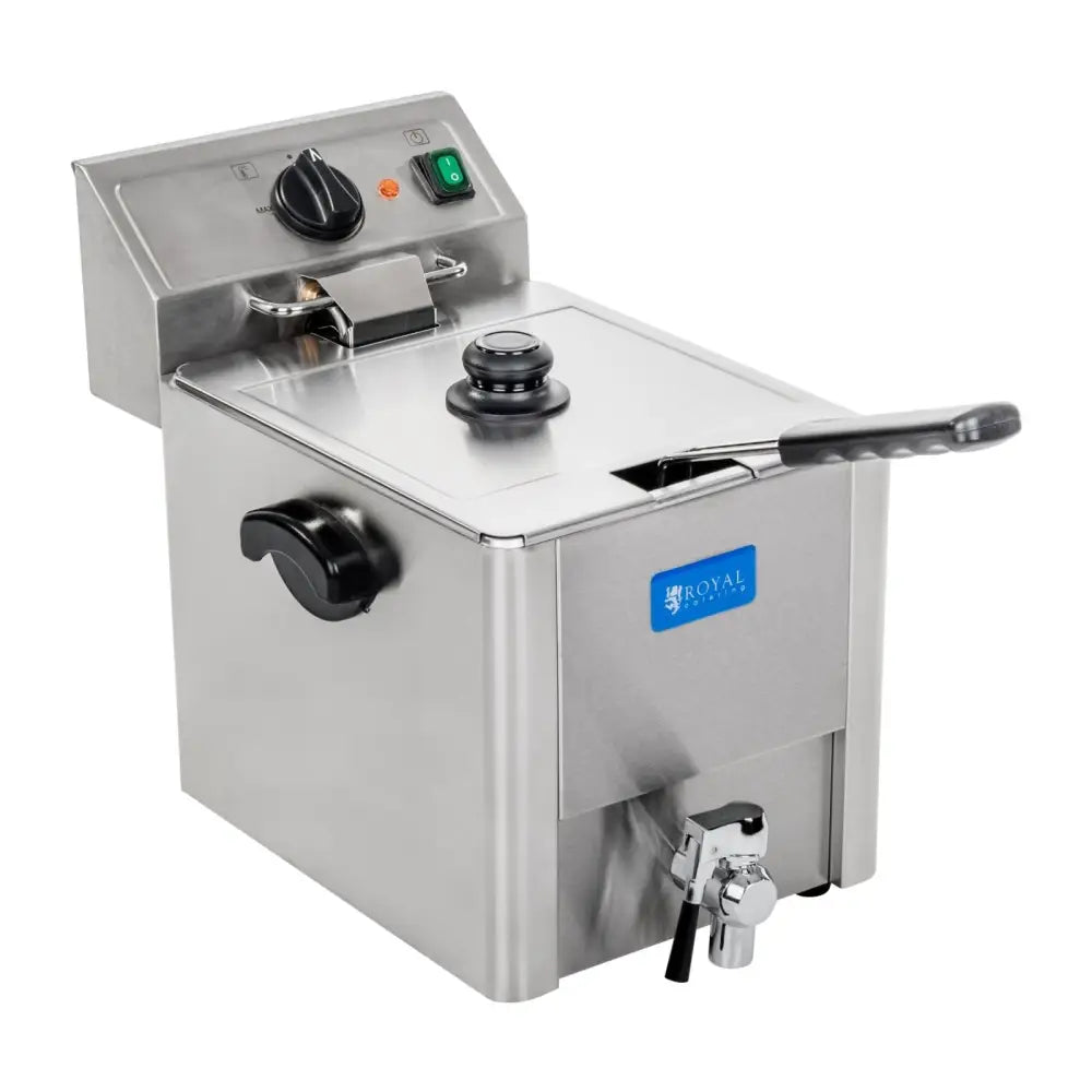 Elektrisk Fritertakke med Tappekran og Termostat 8l