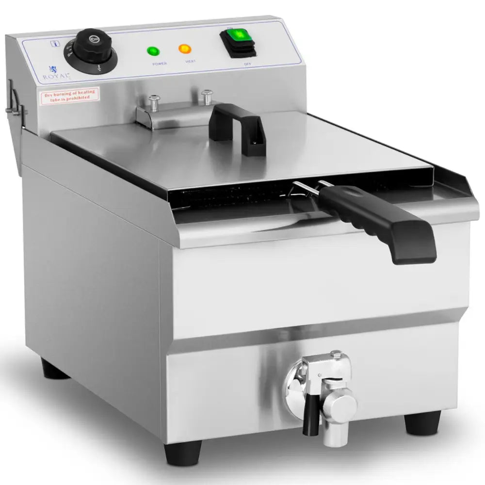 Elektrisk Innstilt Frityrkoker med Avløpshane 230 v 3200 w 13 l