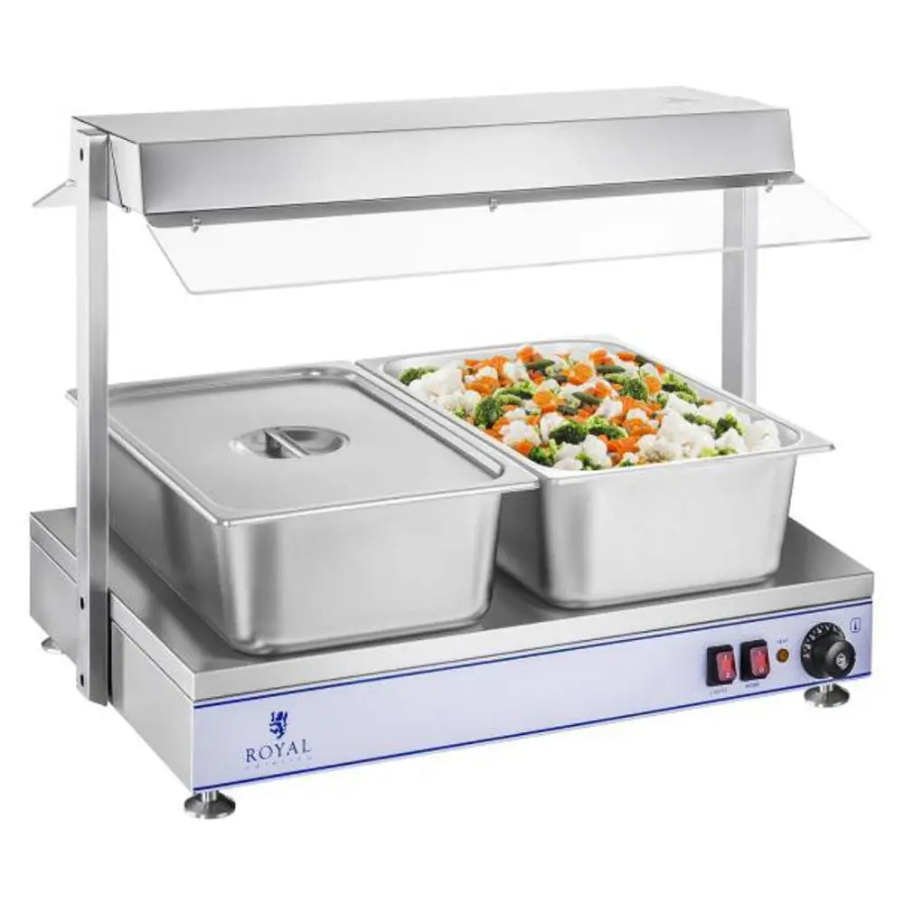 Elektrisk Kompakt Varmeplate med 2 Halogenlamper 1100w 230v