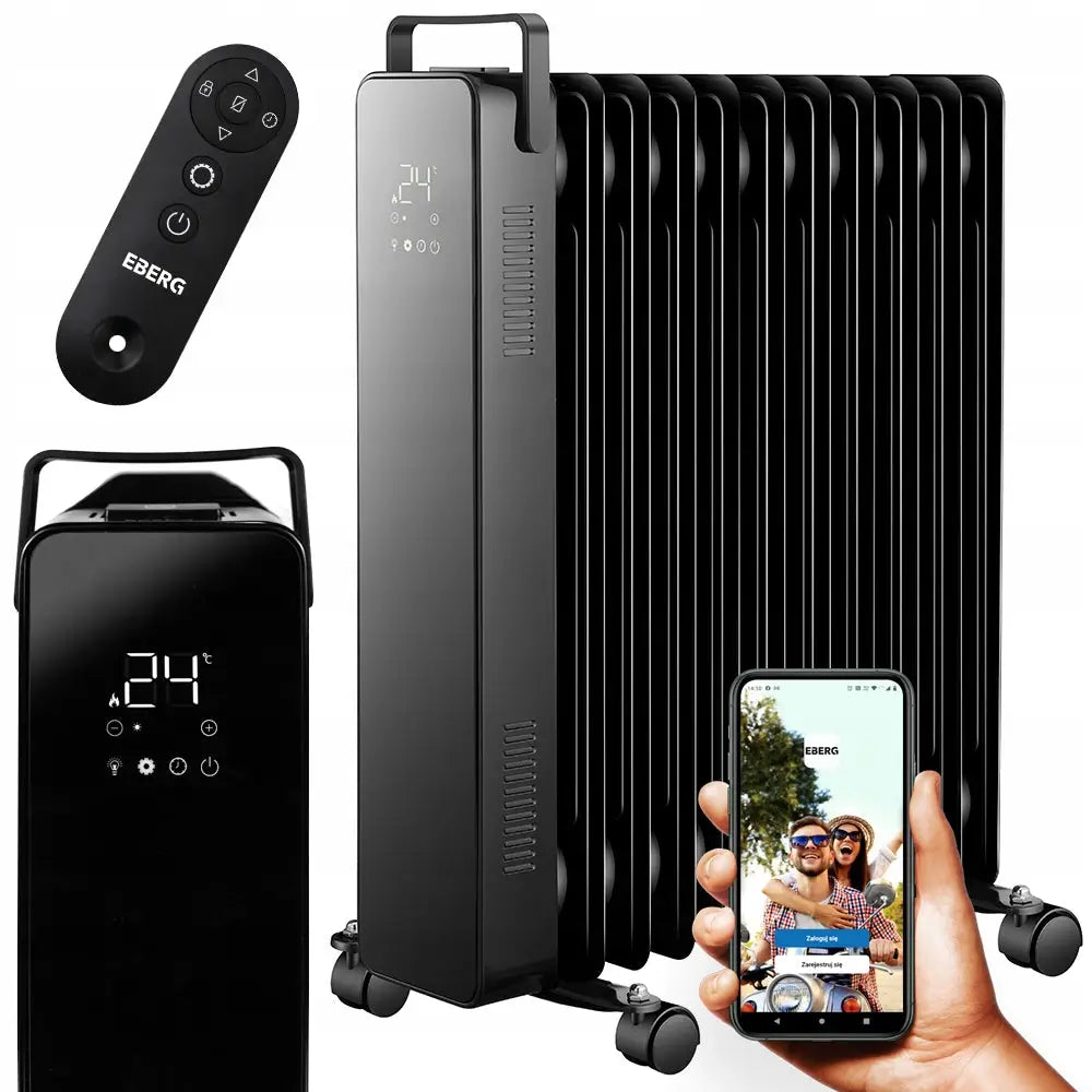 Oljeovn 2500w Eberg Rg11 Svart Wifi