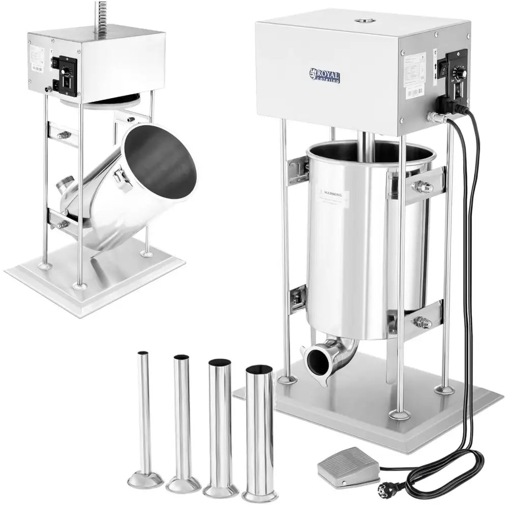 Elektrisk Pølsefyller med Motor Royal Catering + 4 Trakter 10l