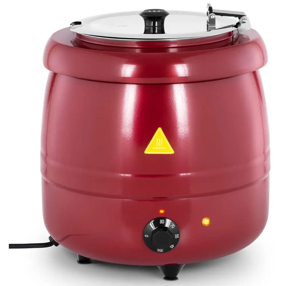 Elektrisk Rustfritt Stål Termos Gryte Rød 10 l