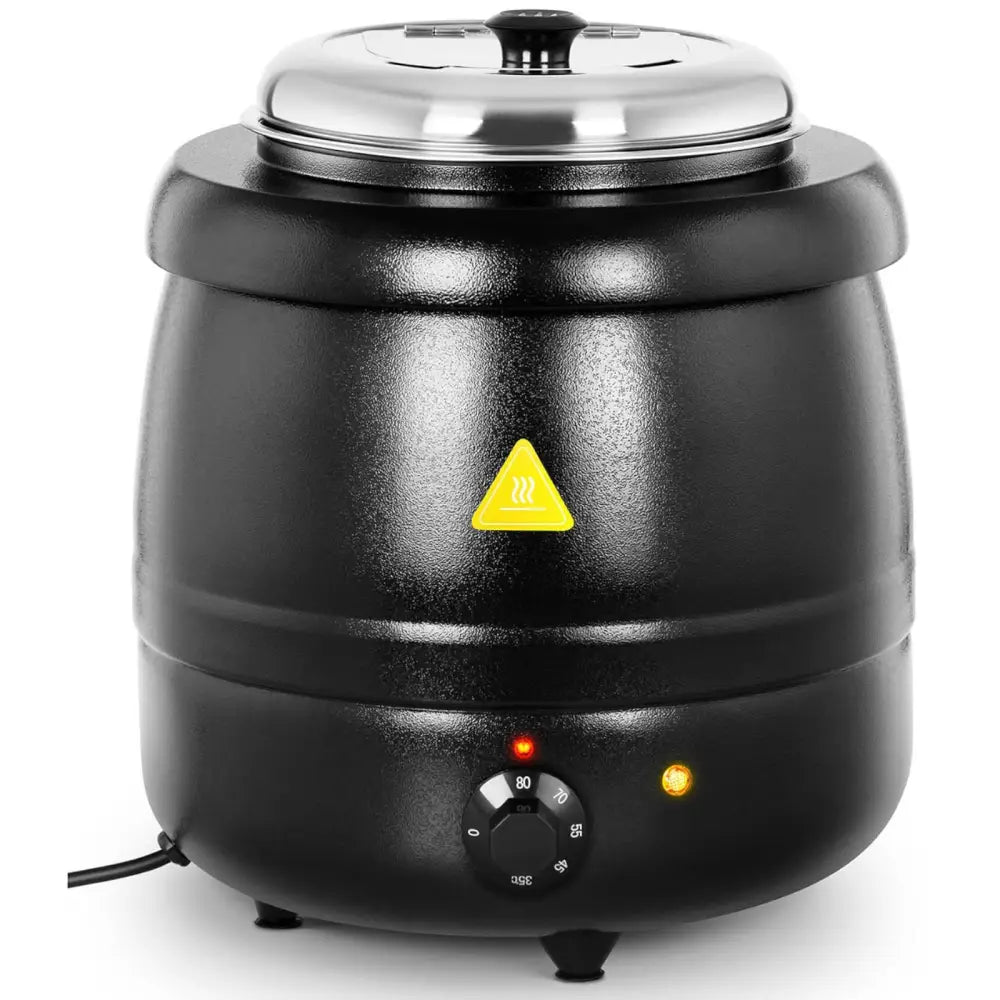 Elektrisk Svart 10l Stålvirmeskål med Cool-touch 400w