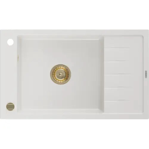 Elias Kjøkkenvask 1 Kum 795x480 Mm Hvit - 6511791005-20-g