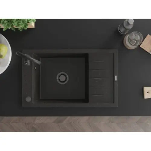 Elias Kjøkkenvask 1 Kum 795x480 Mm Svart/gull 6511791005-75-b