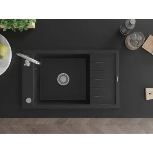 Elias Kjøkkenvask 1 Kum 795x480 Mm Svart/sølv - 6511791005-73