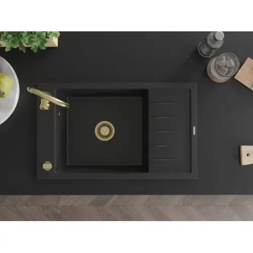 Elias Kjøkkenvask 1 Kum 795x480 Mm Svart - 6511791005-77-g