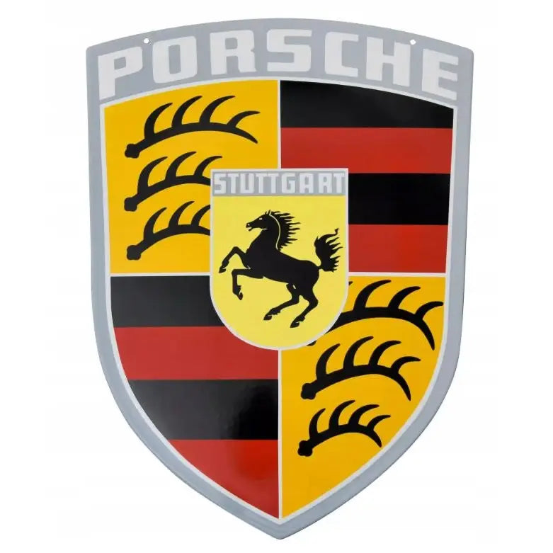 Emaljert Skilt - Porsche-emblem
