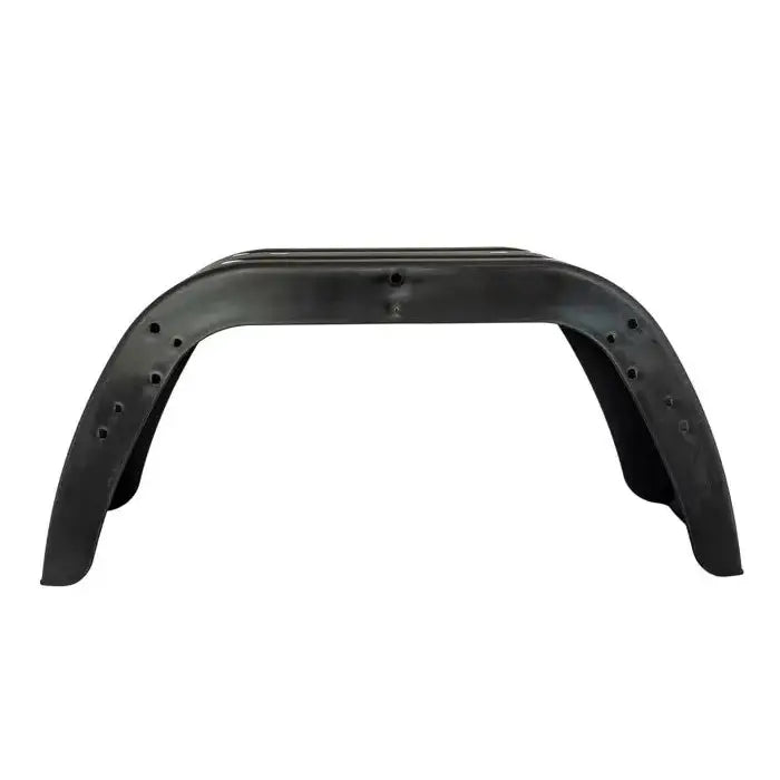 Enkelt skjerm for tilhenger 13'', frontvisning av svart metallbue med markerte monteringshull mot hvit bakgrunn.