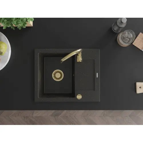 Enzo Kjøkkenvask 1 Kum 576x465 Mm Svart/gull - 6506571005-75-g