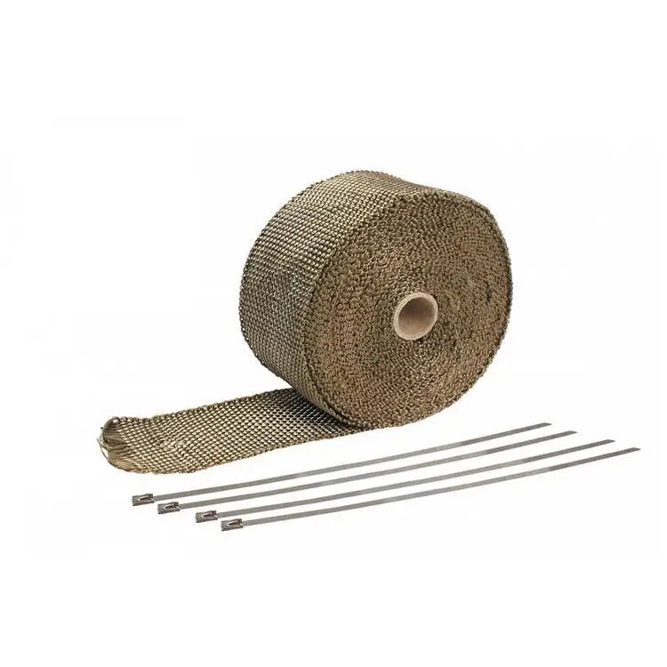 Exhaust Heat Wrap 50mm 10m Titanium + Ties