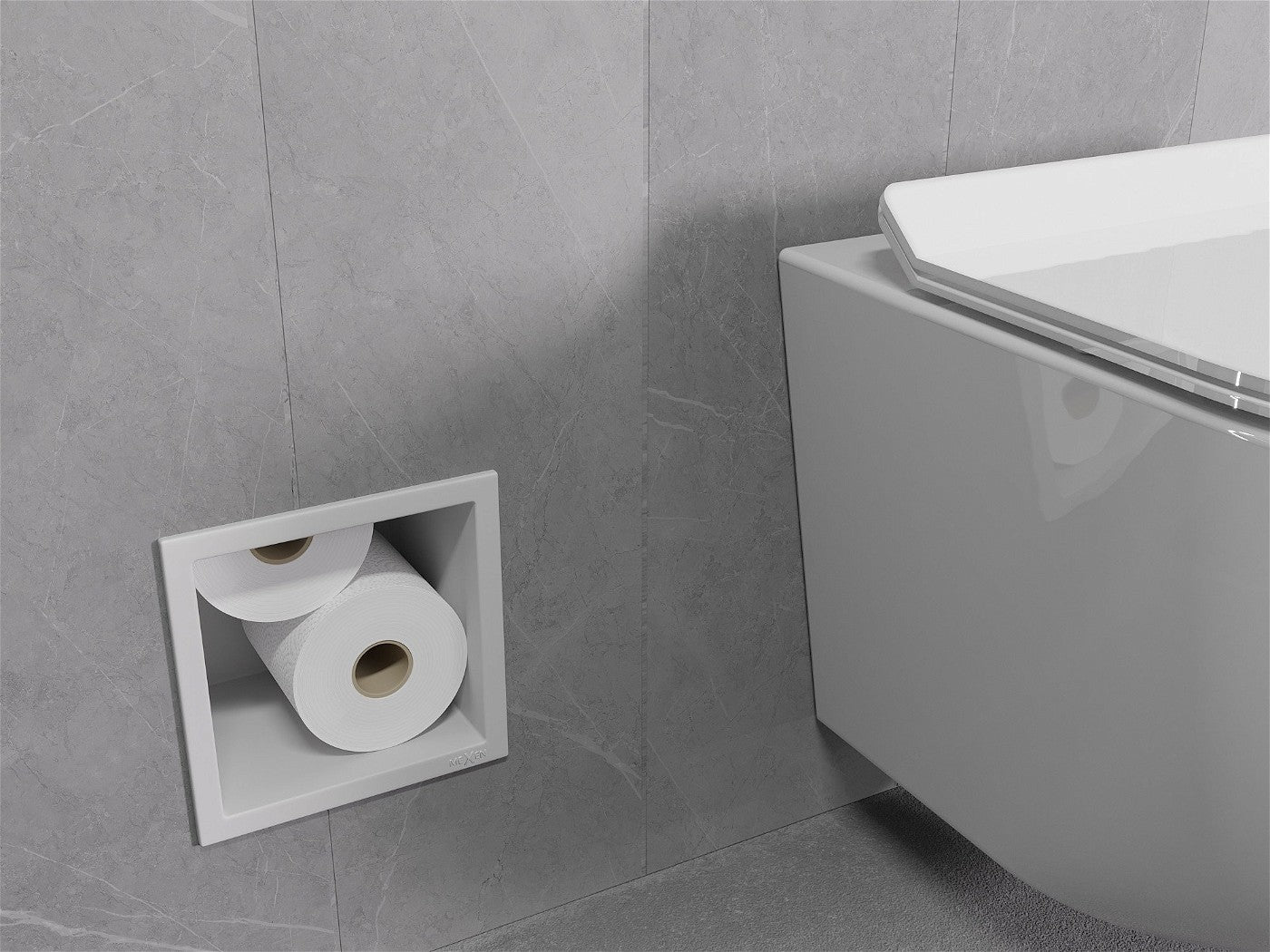 Mexen X-Wall-B toalettpapirholder, hvit