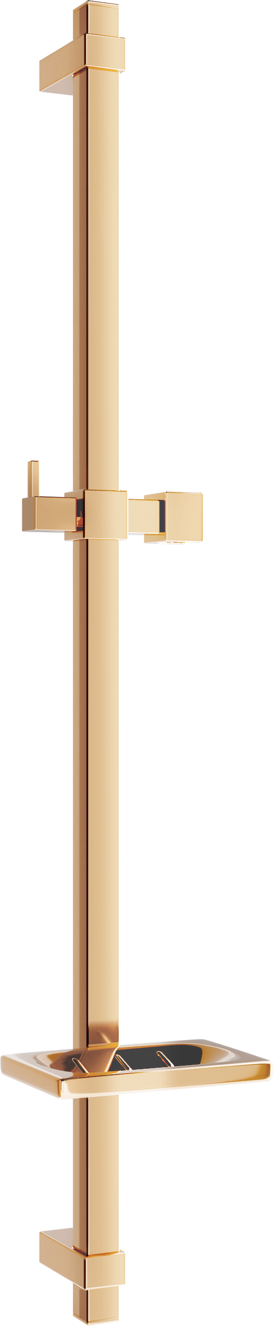 Mexen DQ dusjstang med såpeskål 80 cm, rosegull - 79381