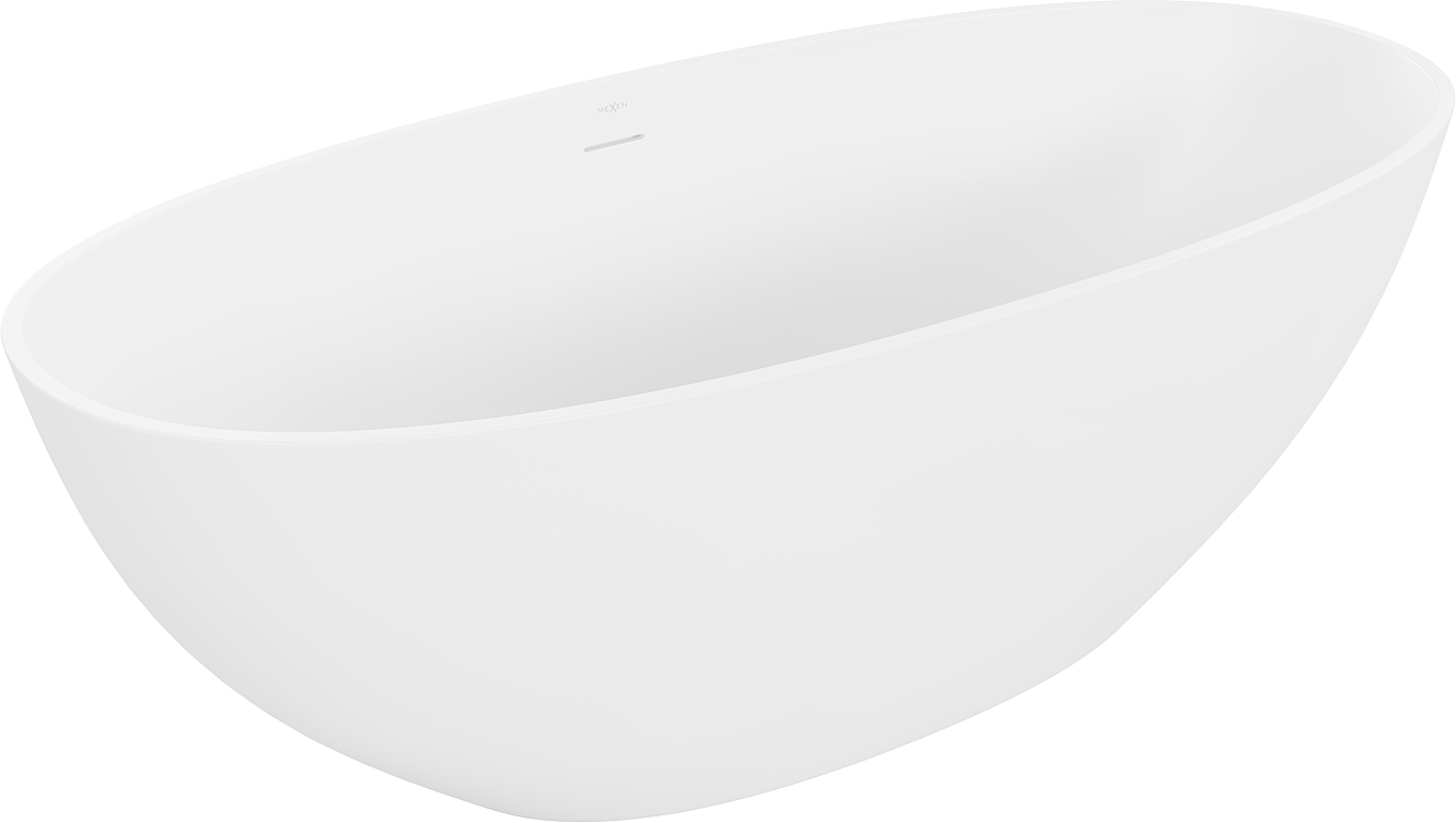 Mexen Bari frittstående badekar av komposittmateriale 165 x 75 cm, matt hvit