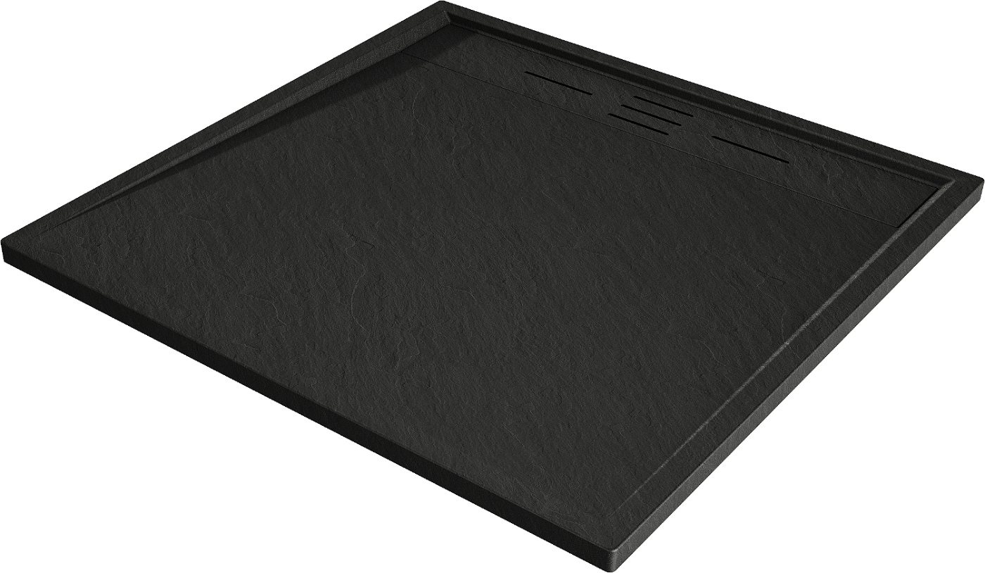 Mexen Amon dusjbunn i kvadrat SMC 80 x 80 cm, svart - 4F