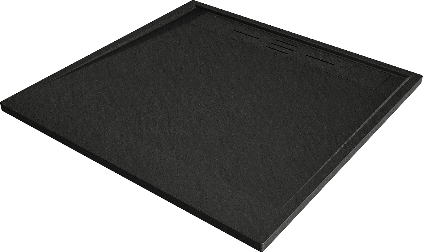 Mexen Amon dusjbrett kvadratisk SMC 100 x 100 cm, svart - 4F