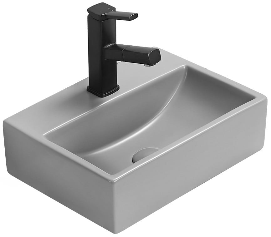 Mexen Mini overflatevask 40 x 30 cm, lys grå matt