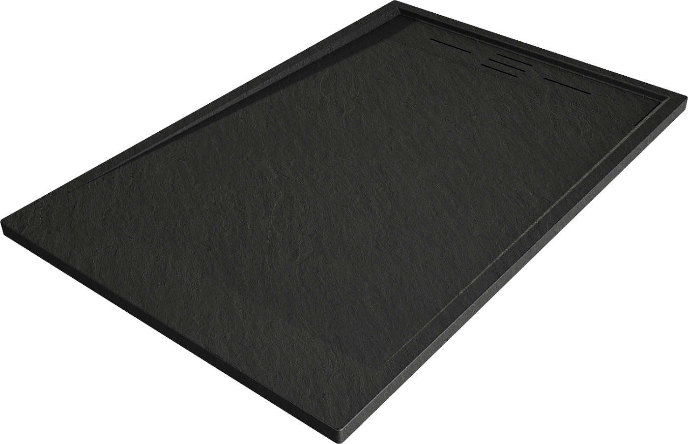 Mexen Amon rektangulært SMC-dusjbrett 120 x 70 cm, svart - 4F