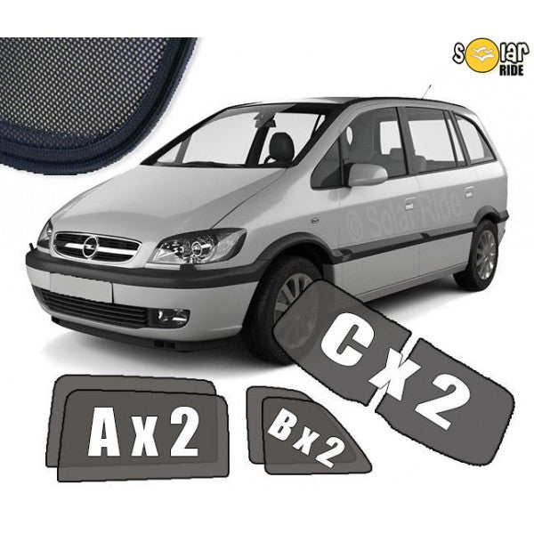 Sr solskjerm i akryl til Opel Zafira A, vindavviser som beskytter mot regn og gir bedre ventilasjon