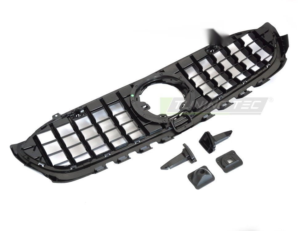 Grill Mercedes A-Klasse W177 18-22 krom/sort med festedetaljer.