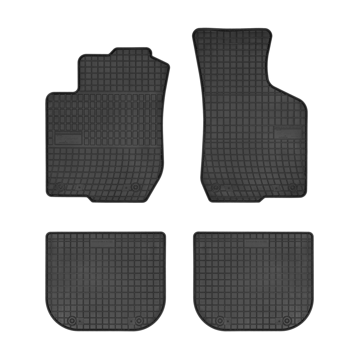 Frogum gummimatter til Audi A3 8L (1996-2003) – svart, vanntette, sett med 4 matter med 1 cm sidekant