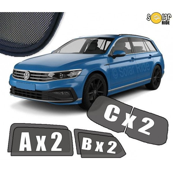 Sr solskjerm i akryl til Vw Passat B8 Variant som gir beskyttelse mot sol og regn