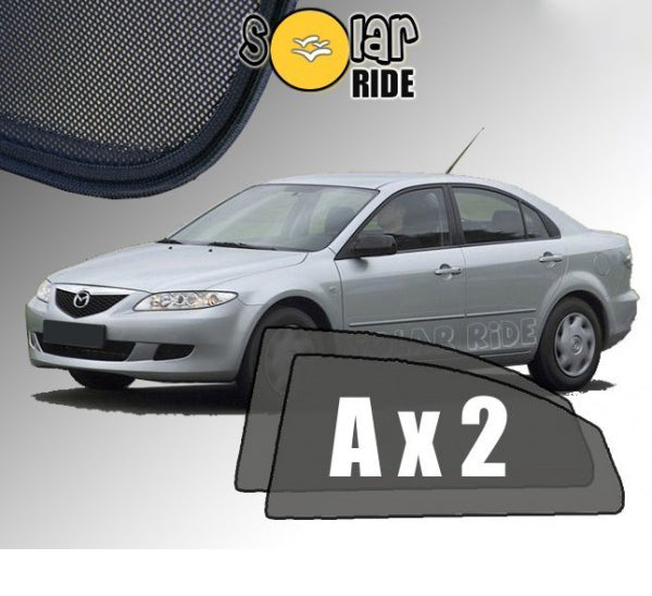 Sr solskjerm i akryl for Mazda 6 (GG/GY) Liftback I, svart vindavviser for sideruter