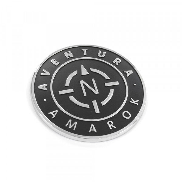 Emblem Vw Amarok > / Glossy Chrome Satin Black - sett bakfra