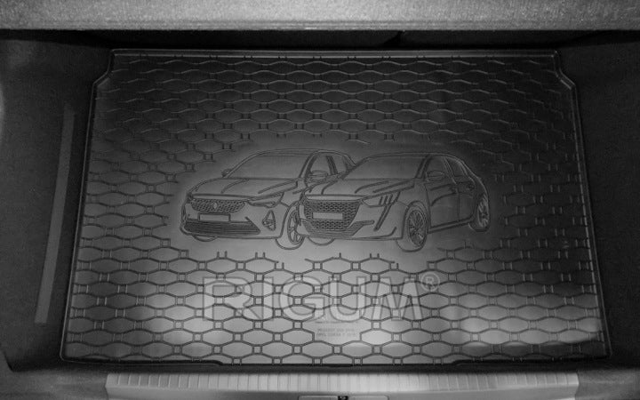 Bagasjeromsmatte Peugeot e-208 (2019-) – Luktfrie Gummi - detaljer