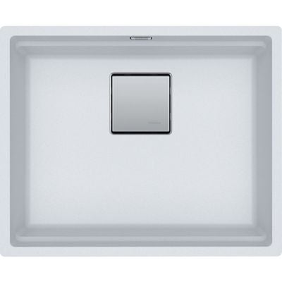 Franke Kanon KNG PRO 110-52 hvit granittkompositt vask med skjult overløp og avløpsdeksel