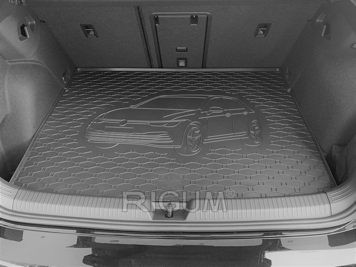 Rigum bagasjeromsmatte til Vw Golf VIII Hatchback – 10 mm sidekant