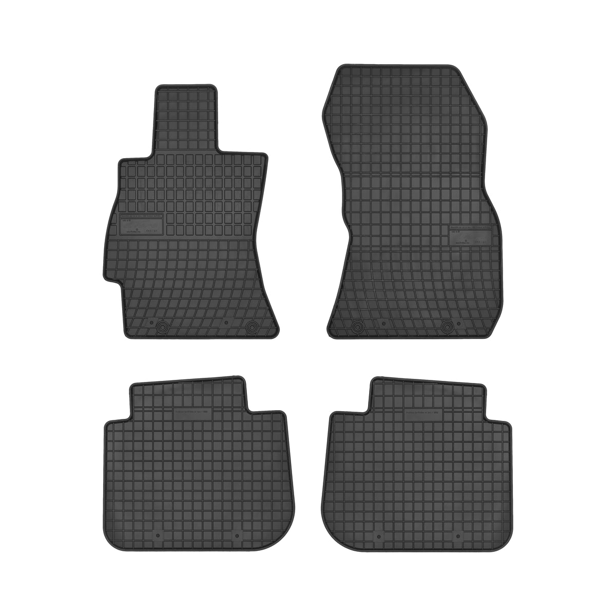 Frogum gummimatter til Subaru Forester IV / Legacy V / Outback IV (BR) 2013–2018 – svart, vanntett, 4-delt sett