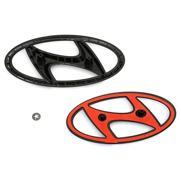 Emblem Hyundai Kona N Black Glossy - sett forfra
