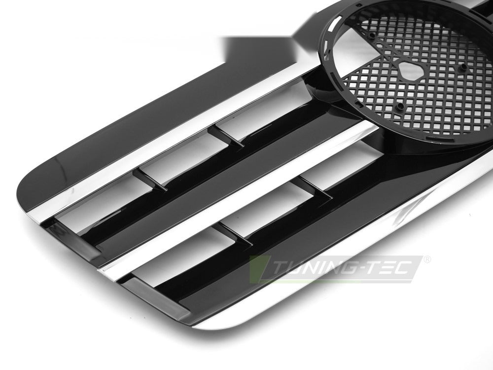 Grill Mercedes CLK W208 96-02 sett fra siden, struktur synlig.