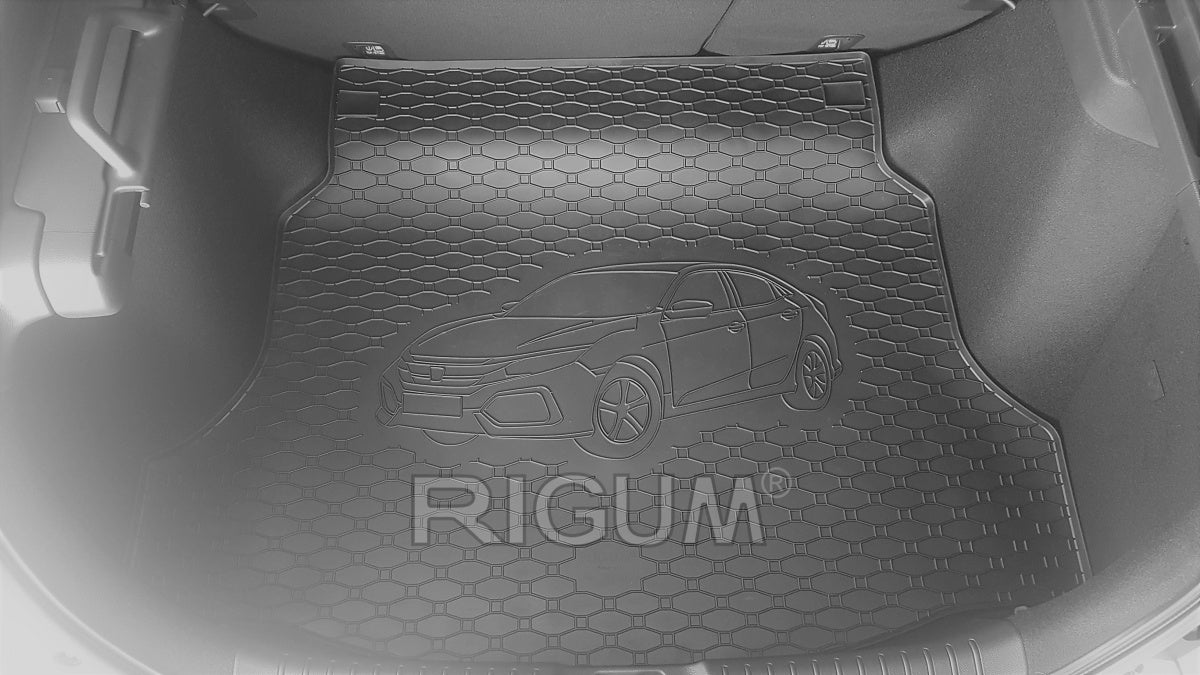 Rigum bagasjeromsmatte til Honda Civic Hatchback – 10 mm sidekant