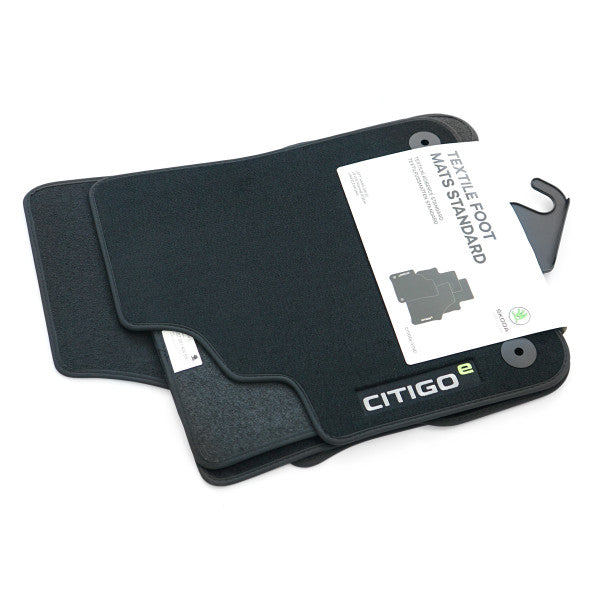 VAG OEM stoffmatter til Skoda Citigo-e iV – svart satin farge