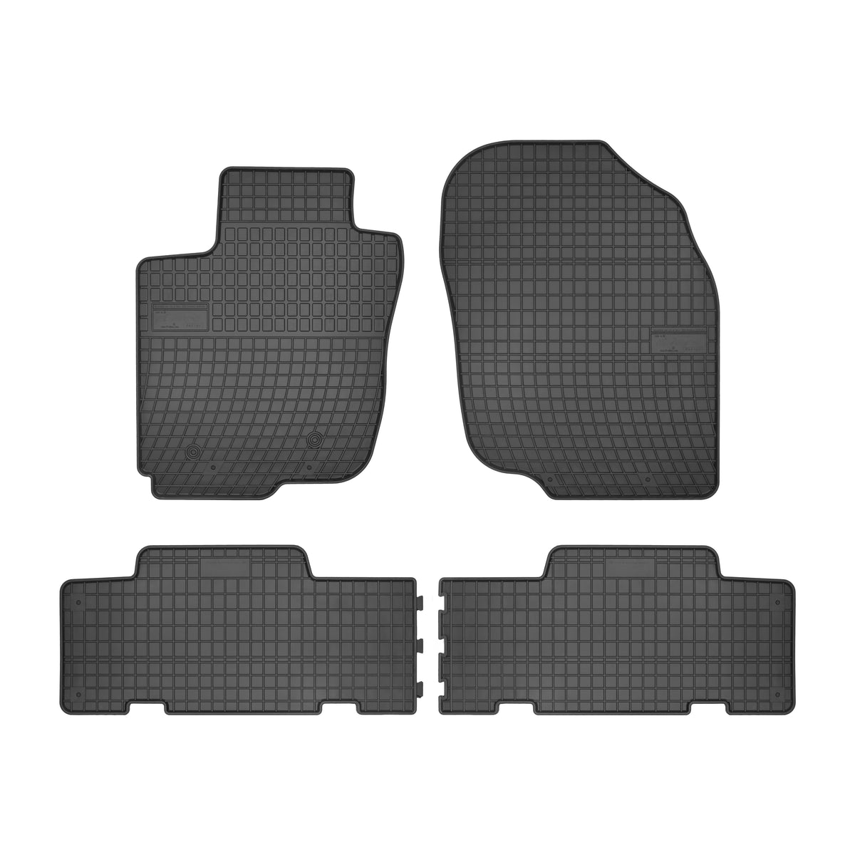 Frogum gummimatter til Toyota RAV 4 III (2005-2012) – svart/anthracite, sett med 4, sidekant 1 cm
