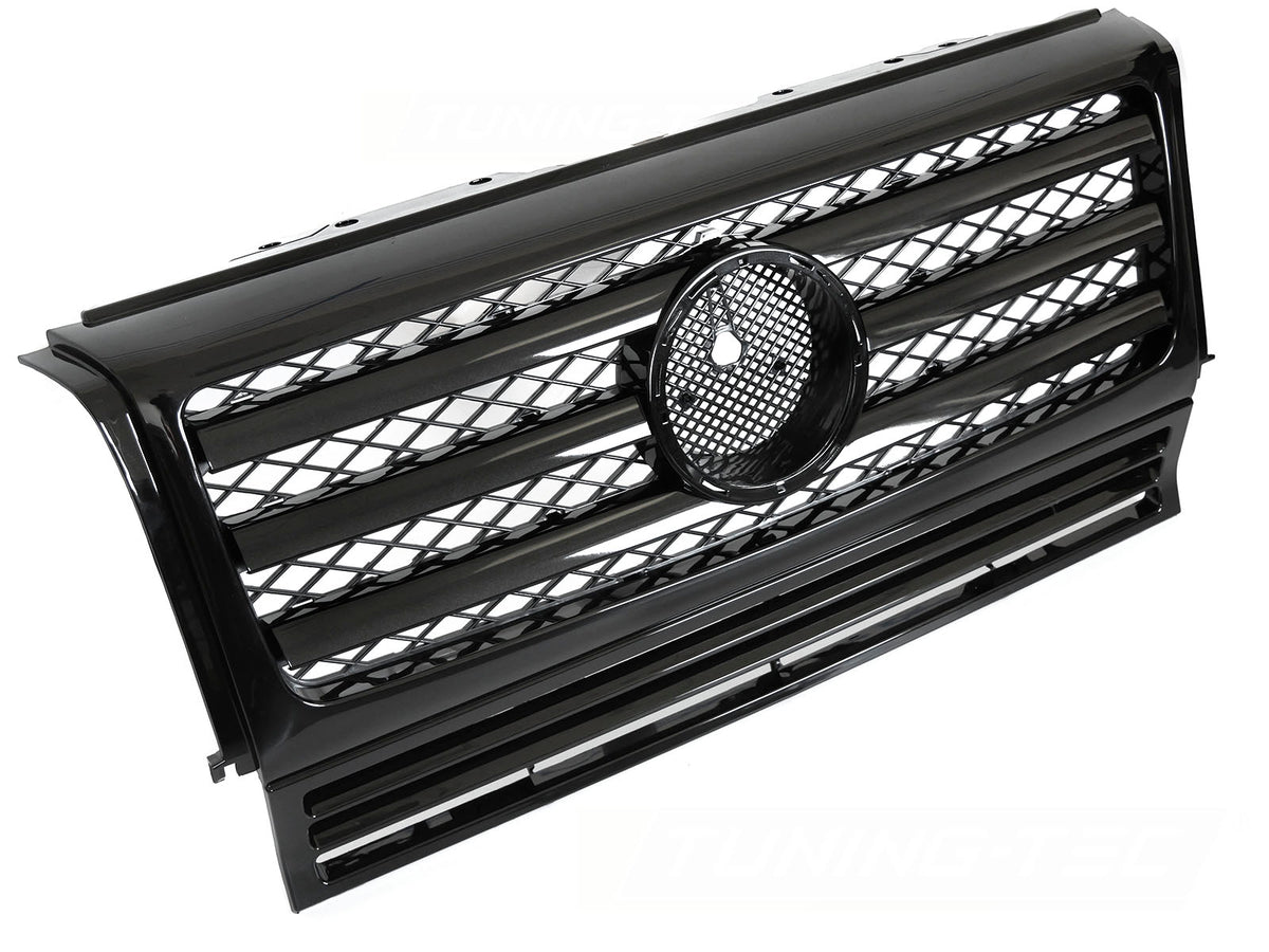 Grill Sport Sort til Mercedes G-Klasse W463 90-12 sett rett forfra på hvit bakgrunn.