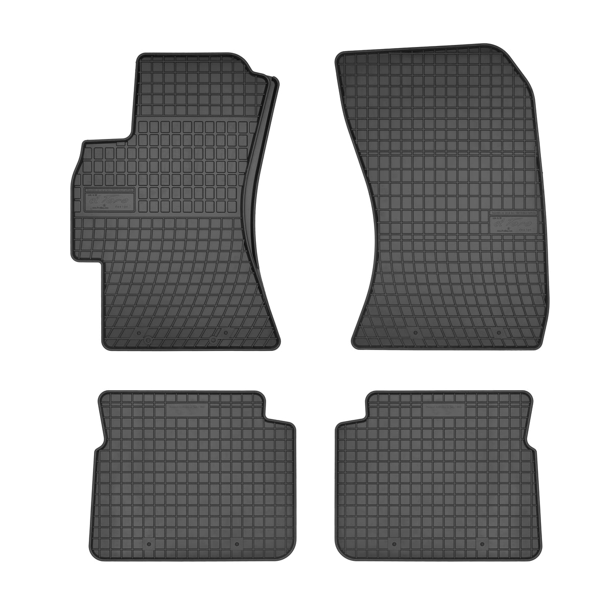 Frogum gummimatter til Subaru Forester III / Impreza III GH / Legacy IV (2008–2013) – svart, 4-delers sett med 1 cm sidekant