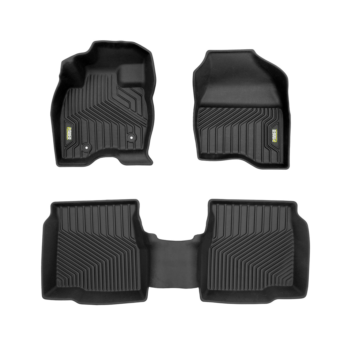 Frogum Race Rock Heavy Duty TPE gulvmatter til Ford Explorer V Facelift (2016-2019) – svart, sett med 3