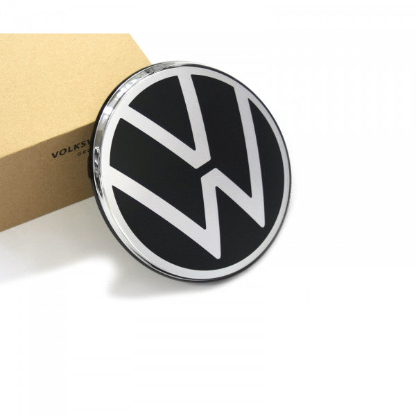 Emblem/logo til Vw Touareg III (CR) Black Chrome Plated (Glossy) i svart forkrommet blank finish for front grill