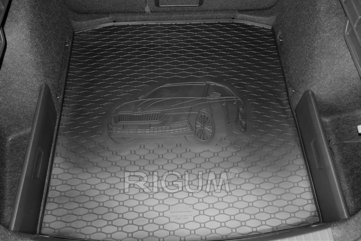 Rigum bagasjeromsmatte til Skoda Octavia IV Liftback – 10 mm sidekant