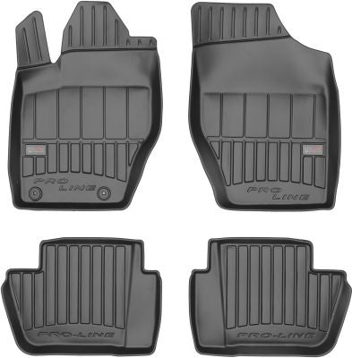 Frogum 3D Premium gulvmatter til Peugeot 307 STV (2001-2008) – svart TPE med 60mm sidekant, sett med 4