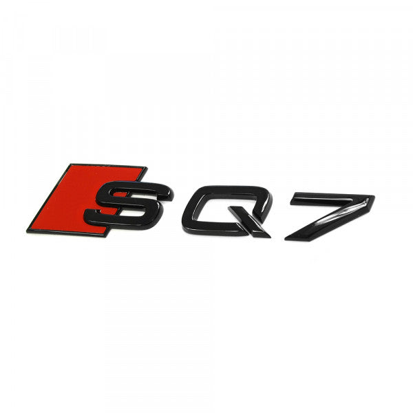 Svart blankt emblem/logo til Audi SQ7 Black Glossy i ABS-materiale for bakluke