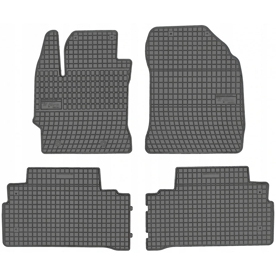 Frogum gummimatter til Toyota Verso (2009-2018) – svart, 4 stk., 1 cm sidekant, vanntette og slitesterke