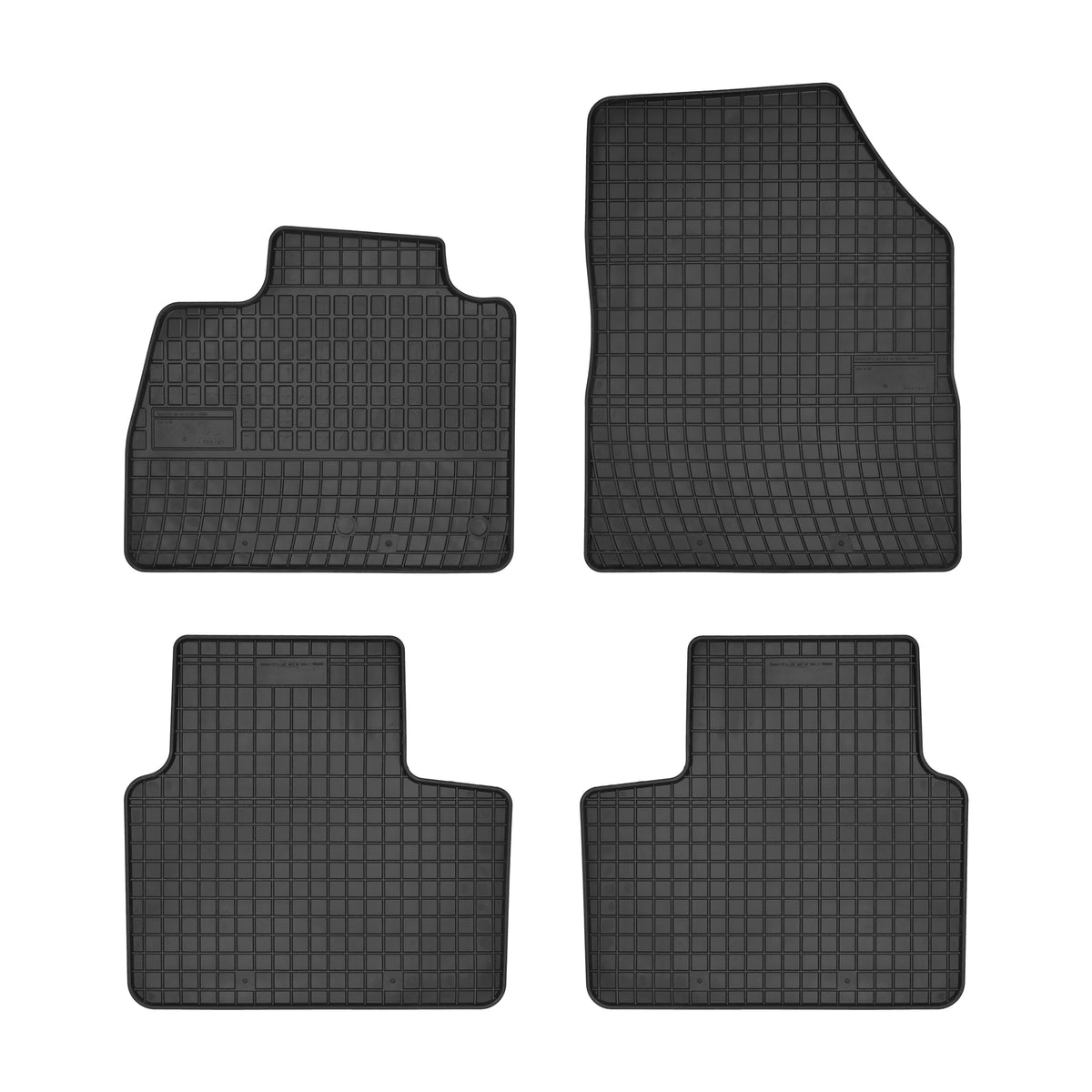 Frogum gummimatter til Renault Scenic IV (2016–) – svart/anthracite, sett med 4, vanntett med 1 cm sidekant