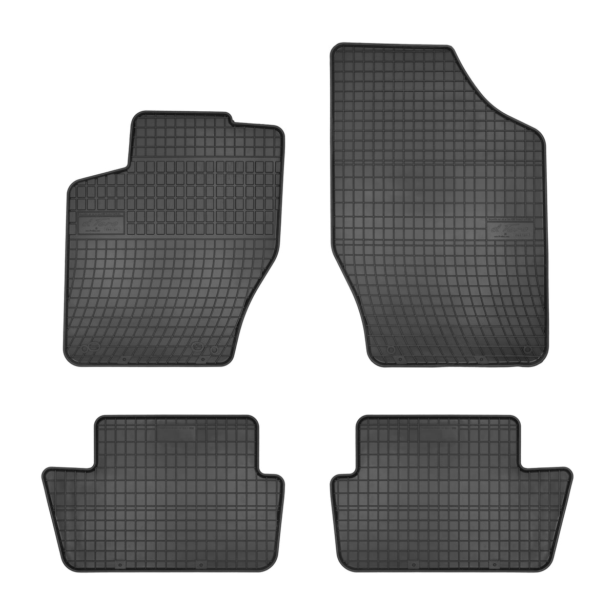 Frogum gummimatter til Peugeot 307 og 308 (2001–2008) – svart sett med 4 stk og 1 cm sidekant