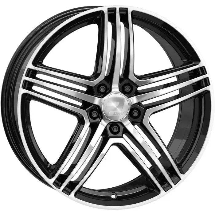 Felg 2drv Wh12 Sp + Schwarz Hochglanzpoliert 7,5x17 5x114,3 Et45