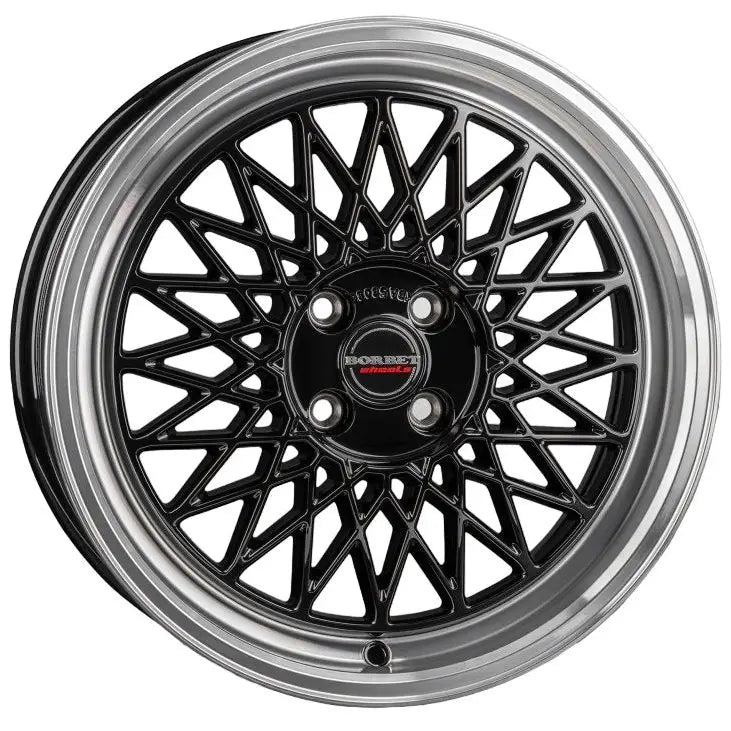 Felg Borbet b 4h Black Rim Polished 7x17 4x100 Et25